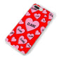 Personalised Hearts iPhone 8 Plus Bumper Case on Silver iPhone Alternative Image