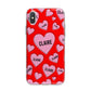 Personalised Hearts iPhone X Bumper Case on Silver iPhone Alternative Image 1