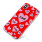 Personalised Hearts iPhone X Bumper Case on Silver iPhone