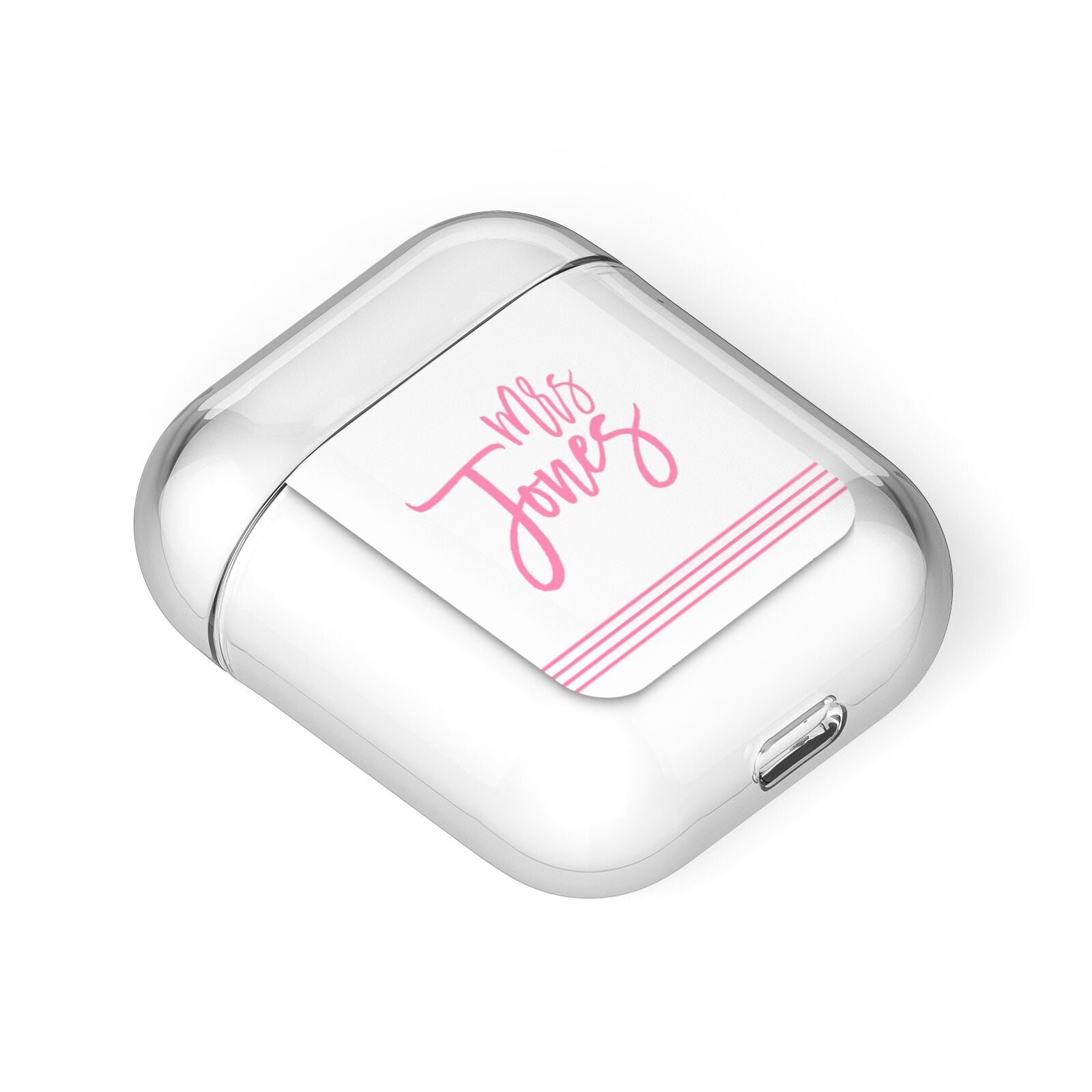 Personalised Hers AirPods Case Laid Flat