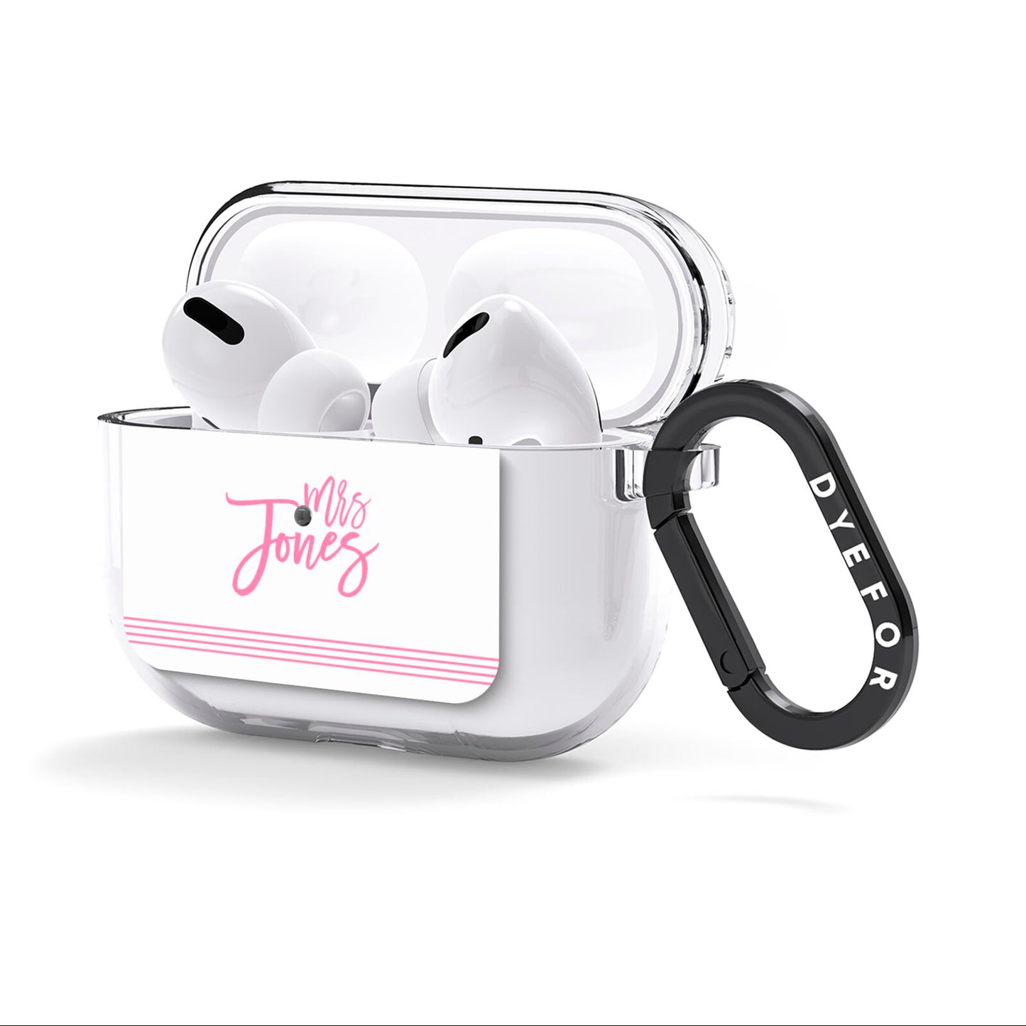 Personalised Hers AirPods Clear Case 3rd Gen Side Image