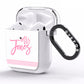 Personalised Hers AirPods Clear Case Side Image