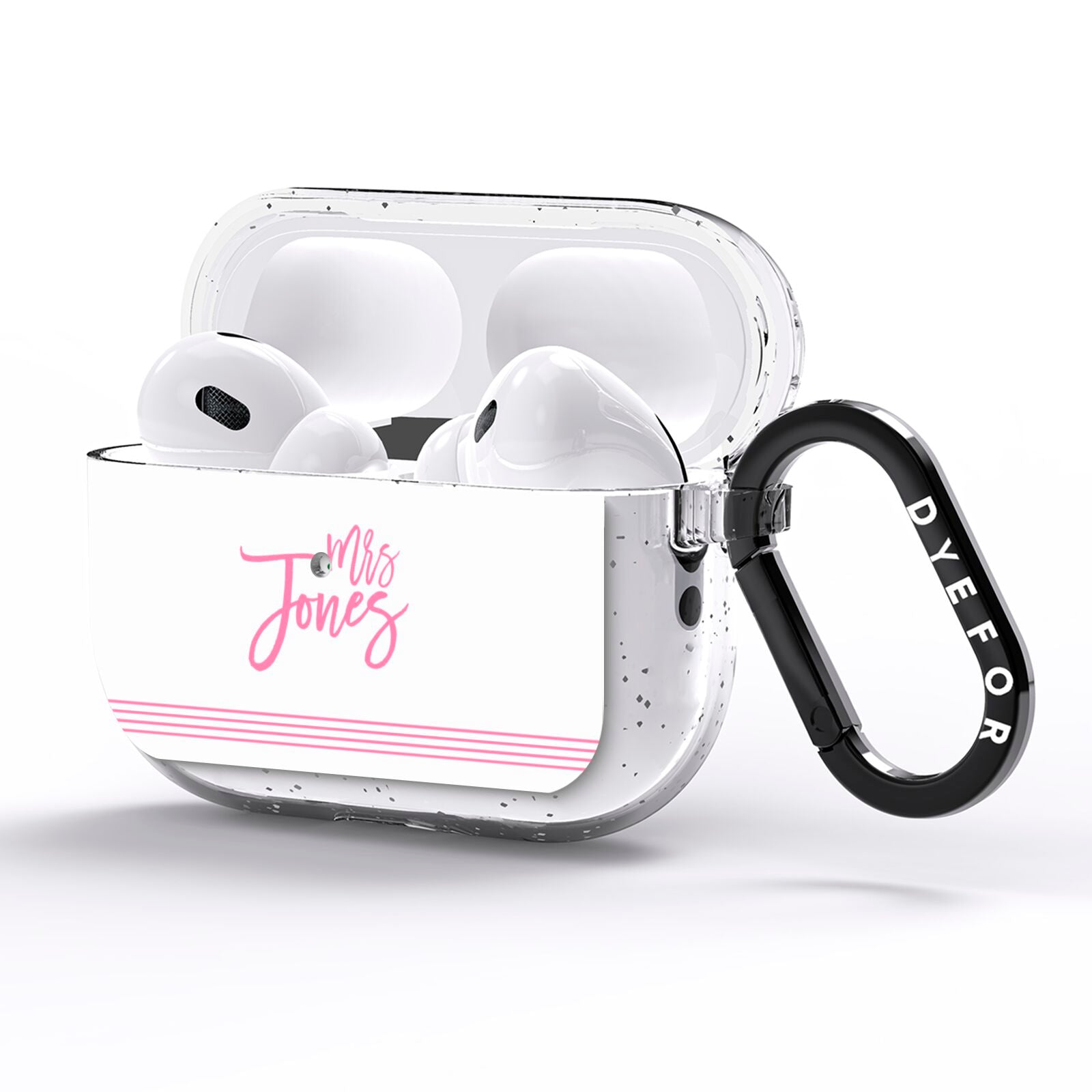 Personalised Hers AirPods Pro Glitter Case Side Image