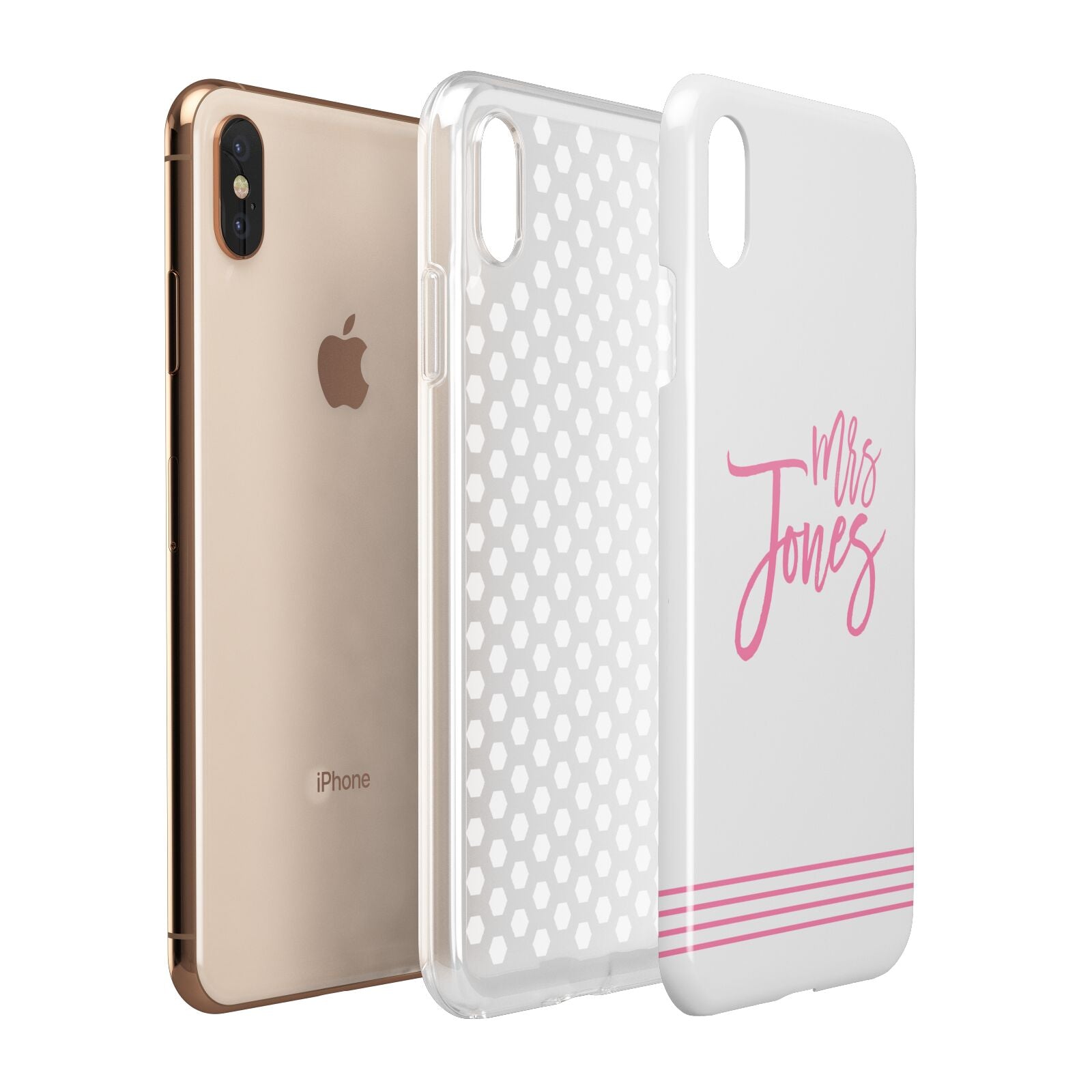 Personalised Hers Apple iPhone Xs Max 3D Tough Case Expanded View