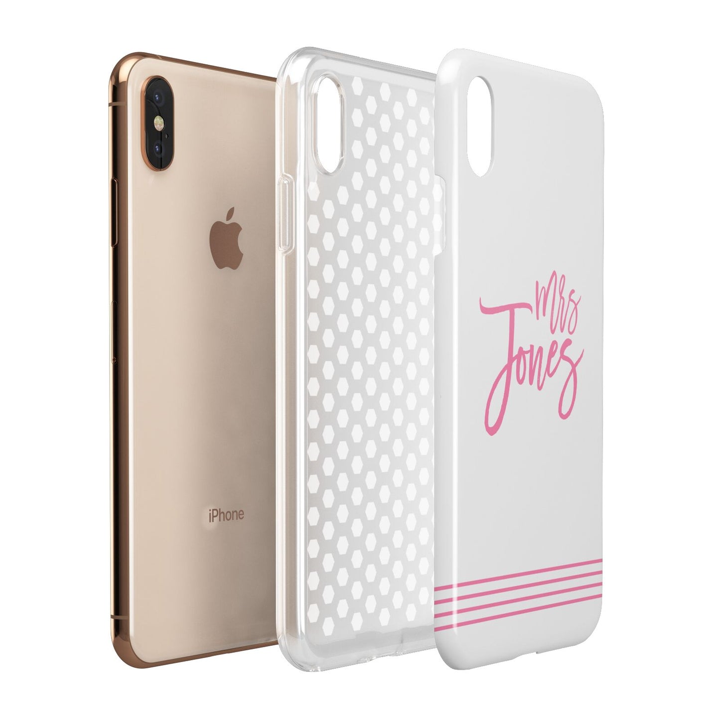 Personalised Hers Apple iPhone Xs Max 3D Tough Case Expanded View