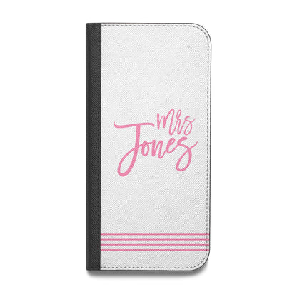 Personalised Hers Vegan Leather Flip Samsung Case
