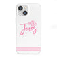 Personalised Hers iPhone 13 Mini Clear Bumper Case