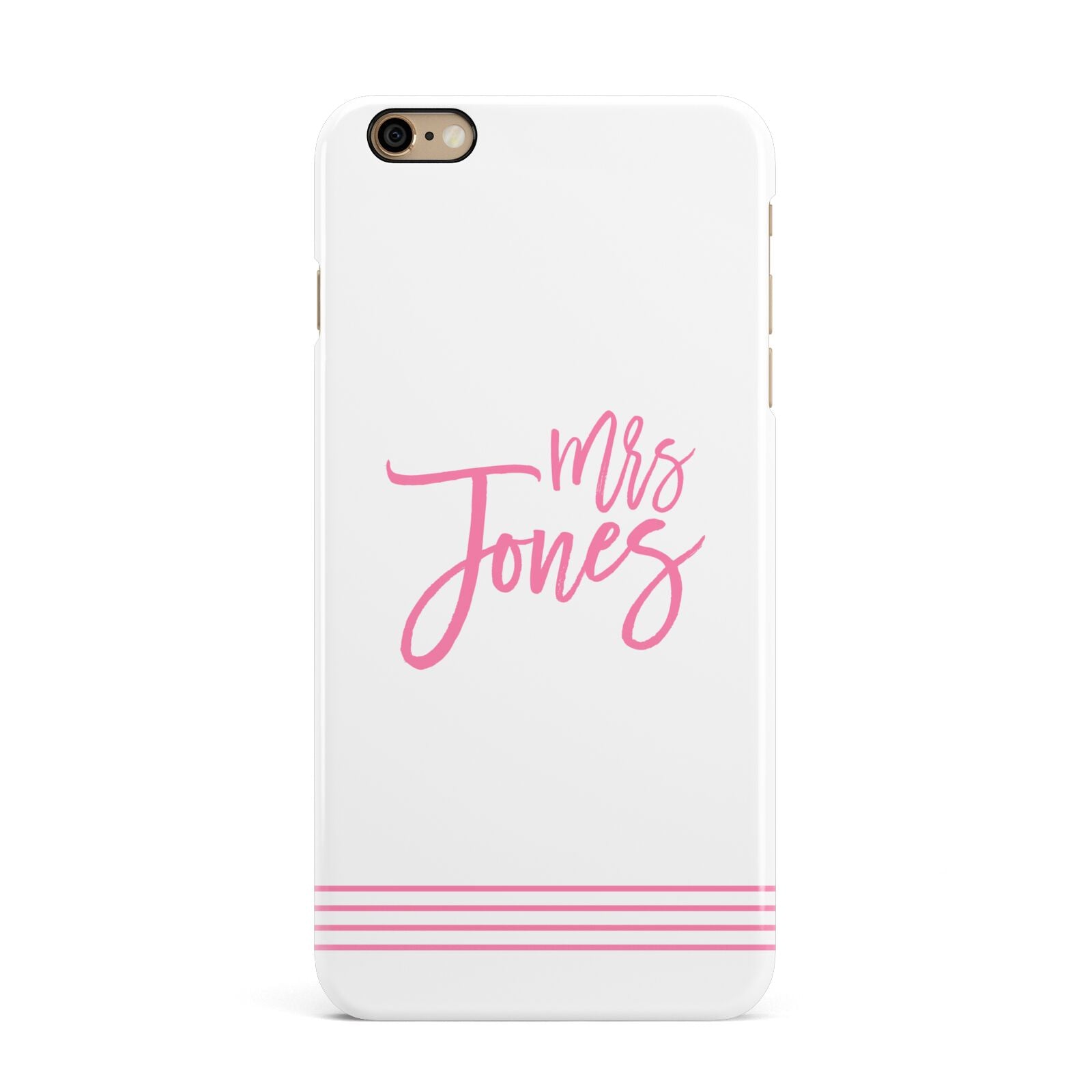 Personalised Hers iPhone 6 Plus 3D Snap Case on Gold Phone