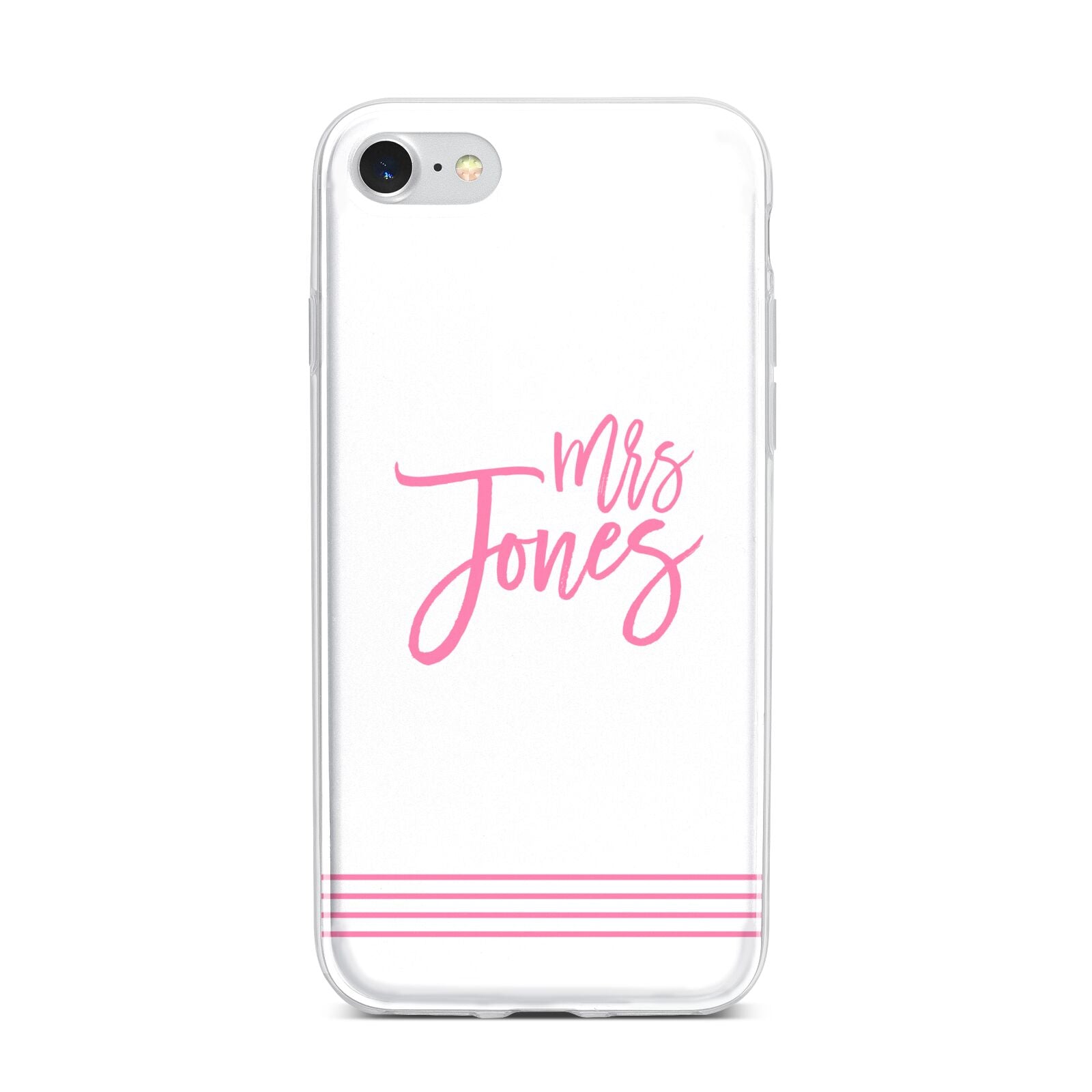 Personalised Hers iPhone 7 Bumper Case on Silver iPhone
