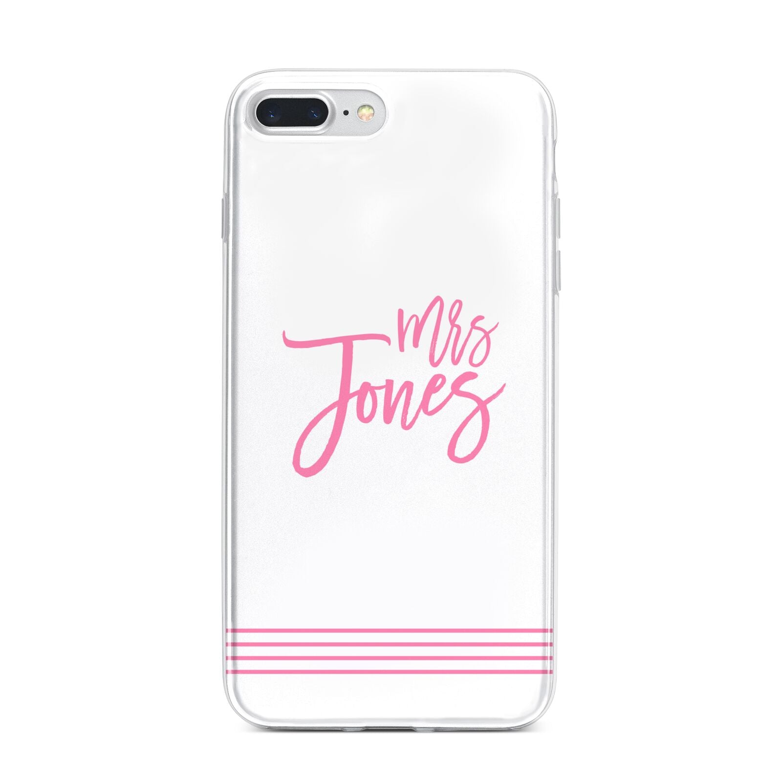 Personalised Hers iPhone 7 Plus Bumper Case on Silver iPhone