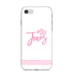Personalised Hers iPhone 8 Bumper Case on Silver iPhone