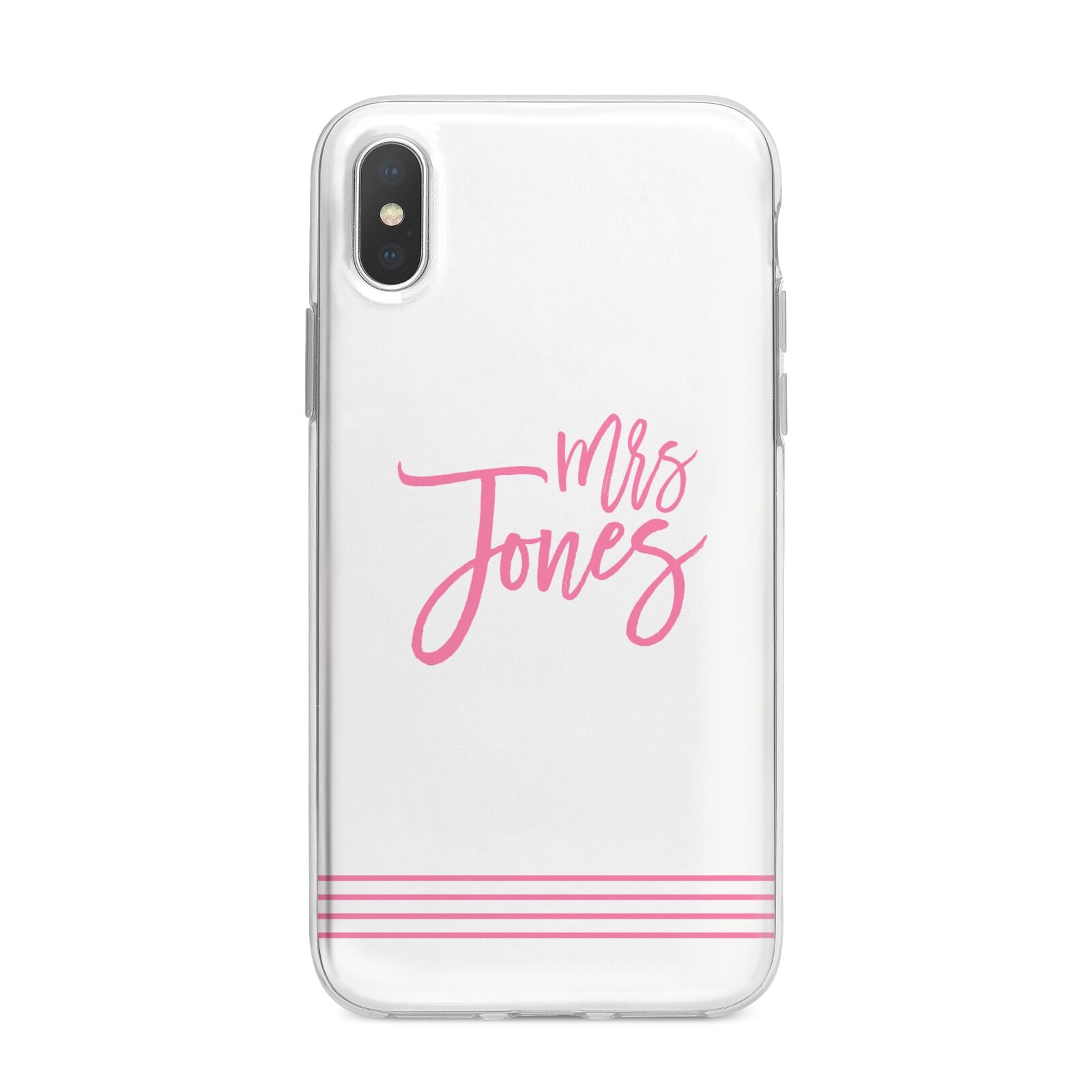 Personalised Hers iPhone X Bumper Case on Silver iPhone Alternative Image 1