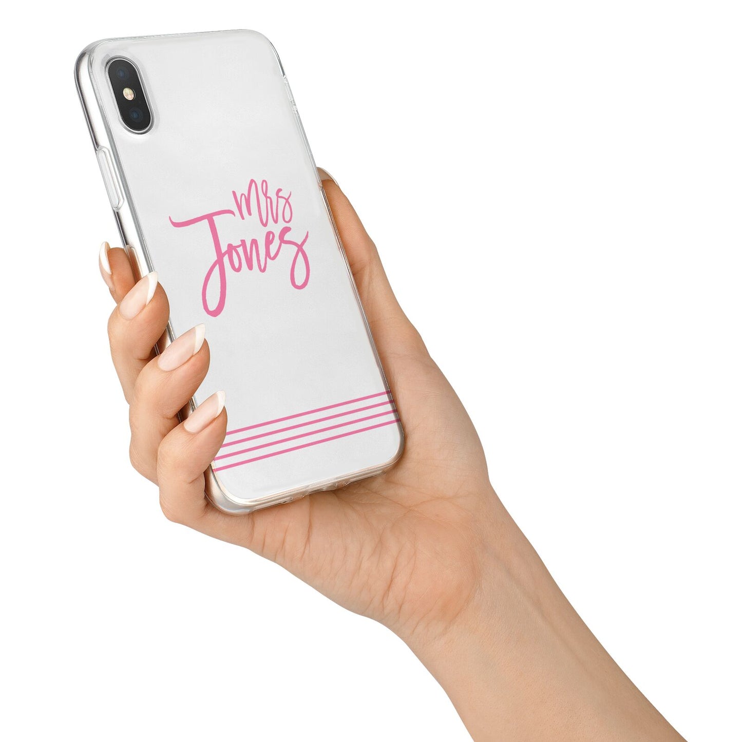 Personalised Hers iPhone X Bumper Case on Silver iPhone Alternative Image 2