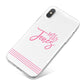 Personalised Hers iPhone X Bumper Case on Silver iPhone