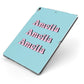 Personalised Hippie Apple iPad Case on Grey iPad Side View