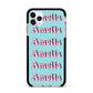 Personalised Hippie Apple iPhone 11 Pro Max in Silver with Black Impact Case