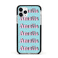 Personalised Hippie Apple iPhone 11 Pro in Silver with Black Impact Case