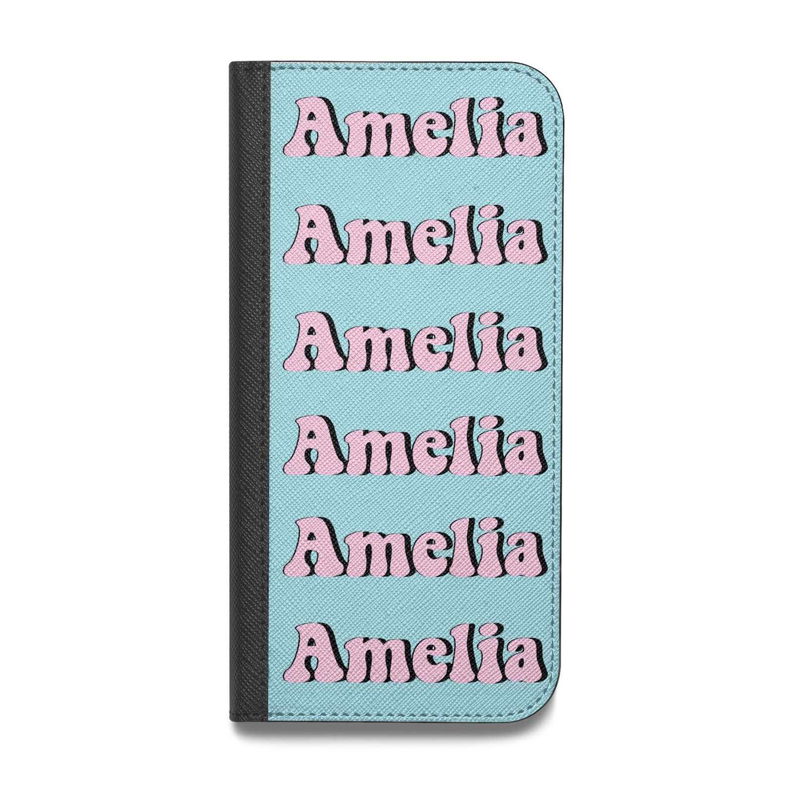 Personalised Hippie Vegan Leather Flip Samsung Case