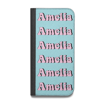 Personalised Hippie Vegan Leather Flip Samsung Case