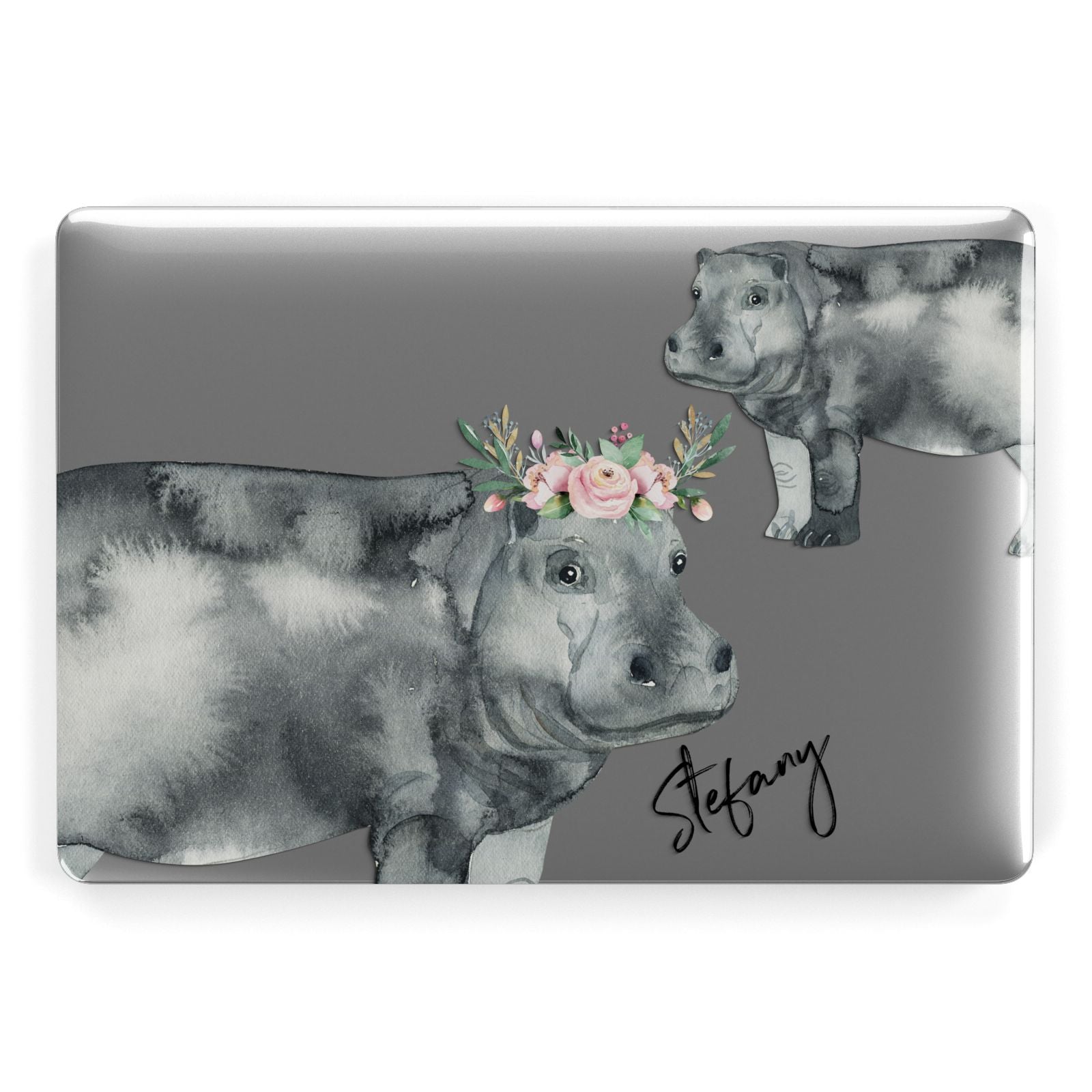 Personalised Hippopotamus Apple MacBook Case