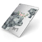 Personalised Hippopotamus Apple iPad Case on Silver iPad Side View