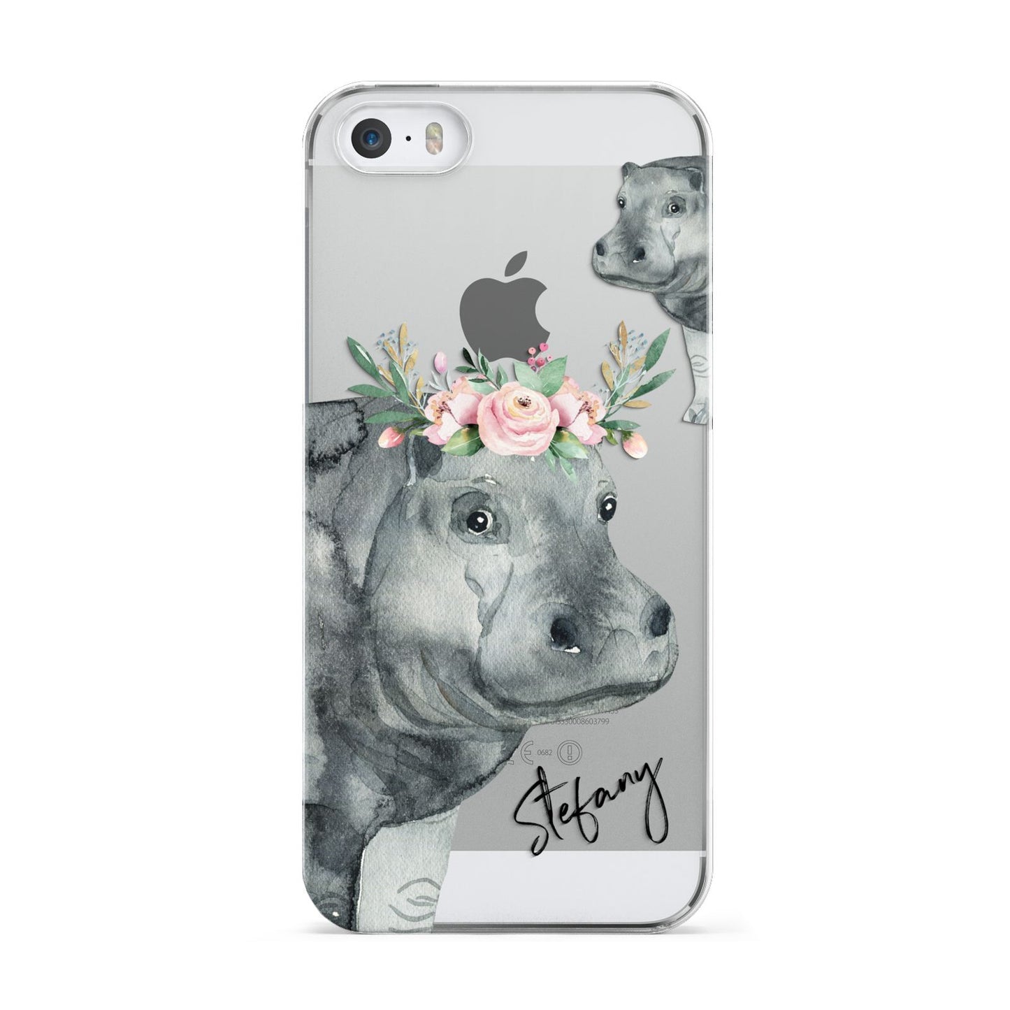 Personalised Hippopotamus Apple iPhone 5 Case