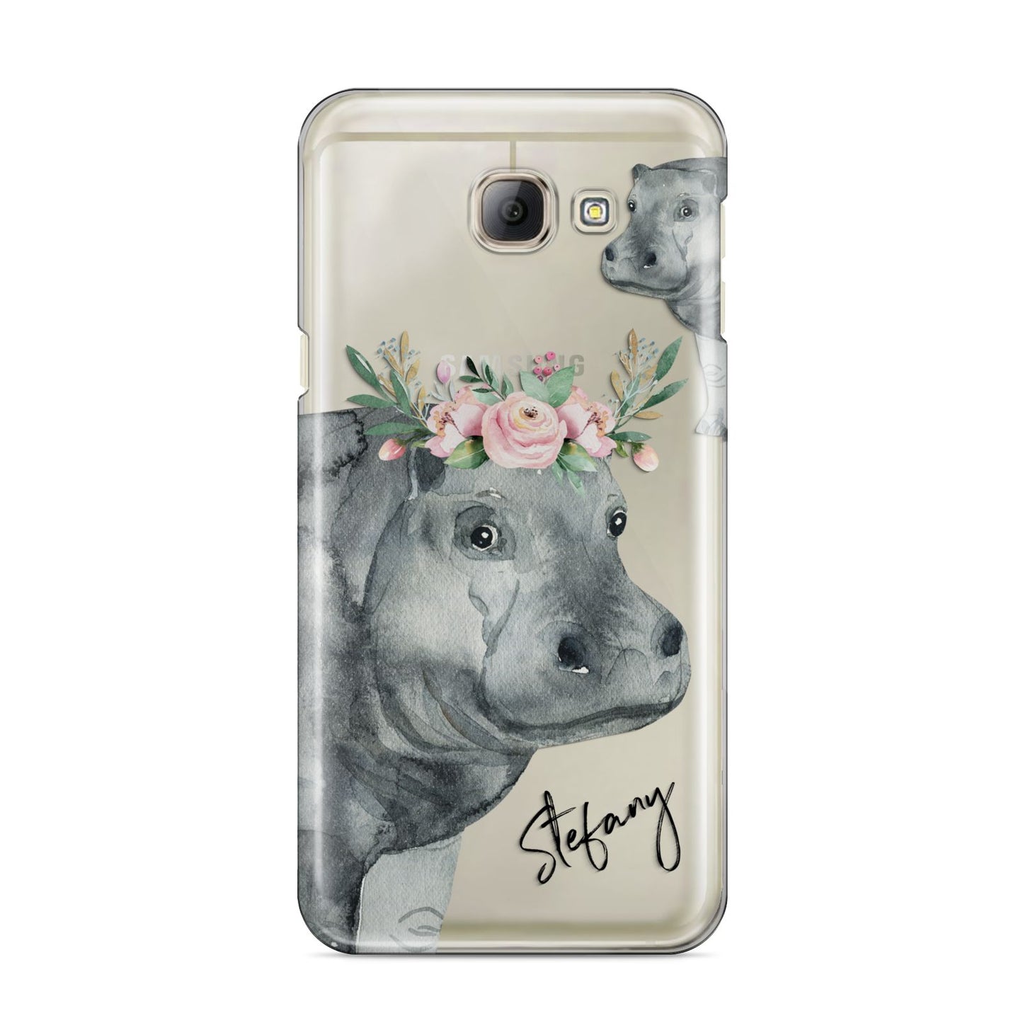 Personalised Hippopotamus Samsung Galaxy A8 2016 Case