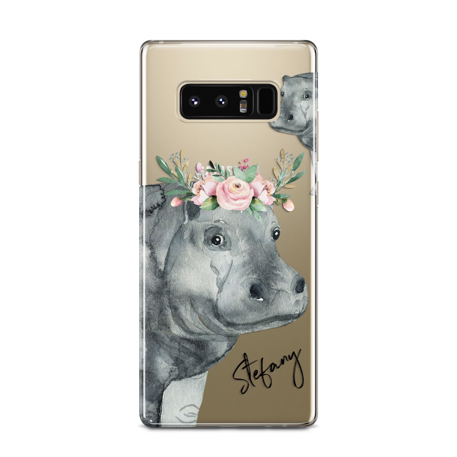 Personalised Hippopotamus Samsung Galaxy Note 8 Case