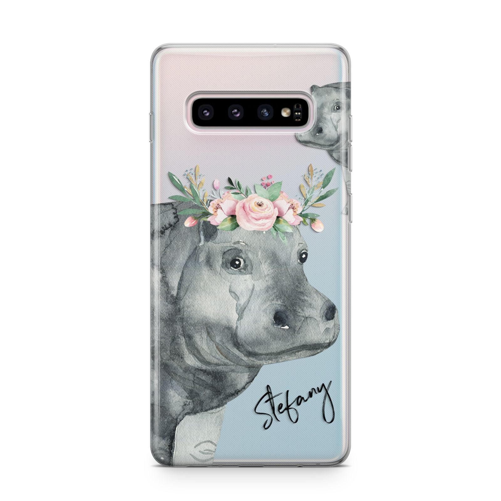 Personalised Hippopotamus Samsung Galaxy S10 Plus Case