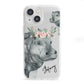 Personalised Hippopotamus iPhone 13 Mini Clear Bumper Case