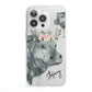 Personalised Hippopotamus iPhone 13 Pro Clear Bumper Case