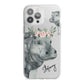 Personalised Hippopotamus iPhone 13 Pro Max TPU Impact Case with White Edges