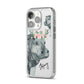 Personalised Hippopotamus iPhone 14 Pro Clear Tough Case Silver Angled Image