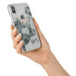 Personalised Hippopotamus iPhone X Bumper Case on Silver iPhone Alternative Image 2