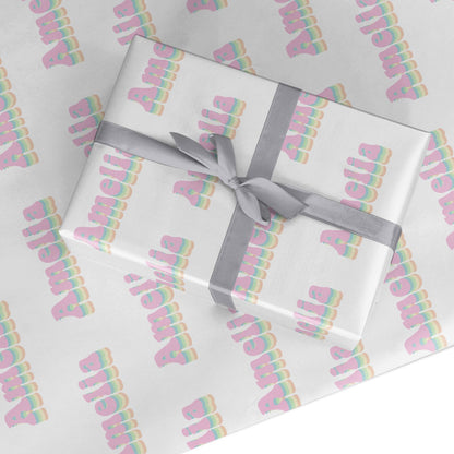 Personalised Hippy Name Custom Wrapping Paper