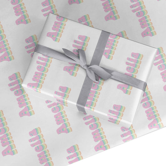 Personalised Hippy Name Custom Wrapping Paper