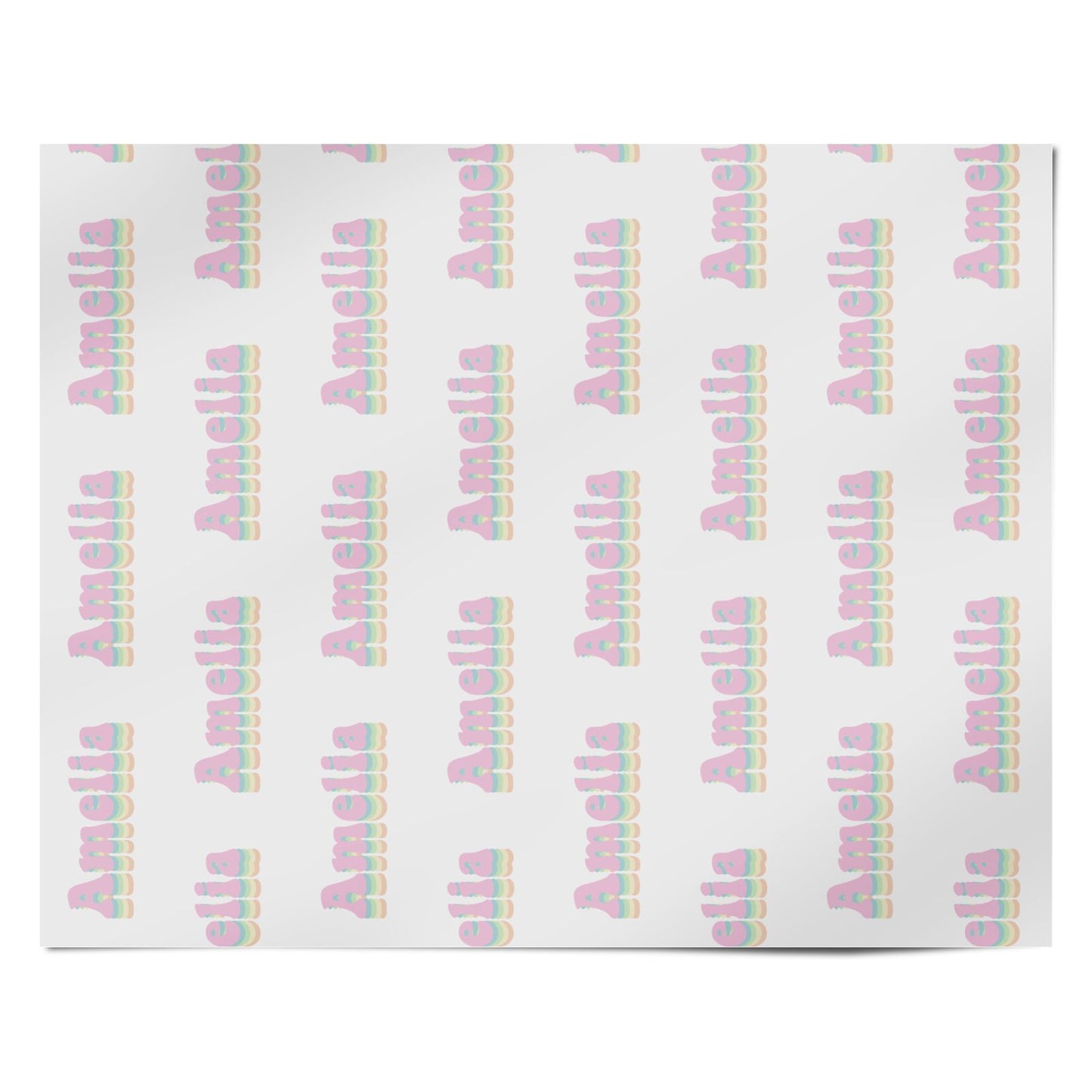 Personalised Hippy Name Personalised Wrapping Paper Alternative