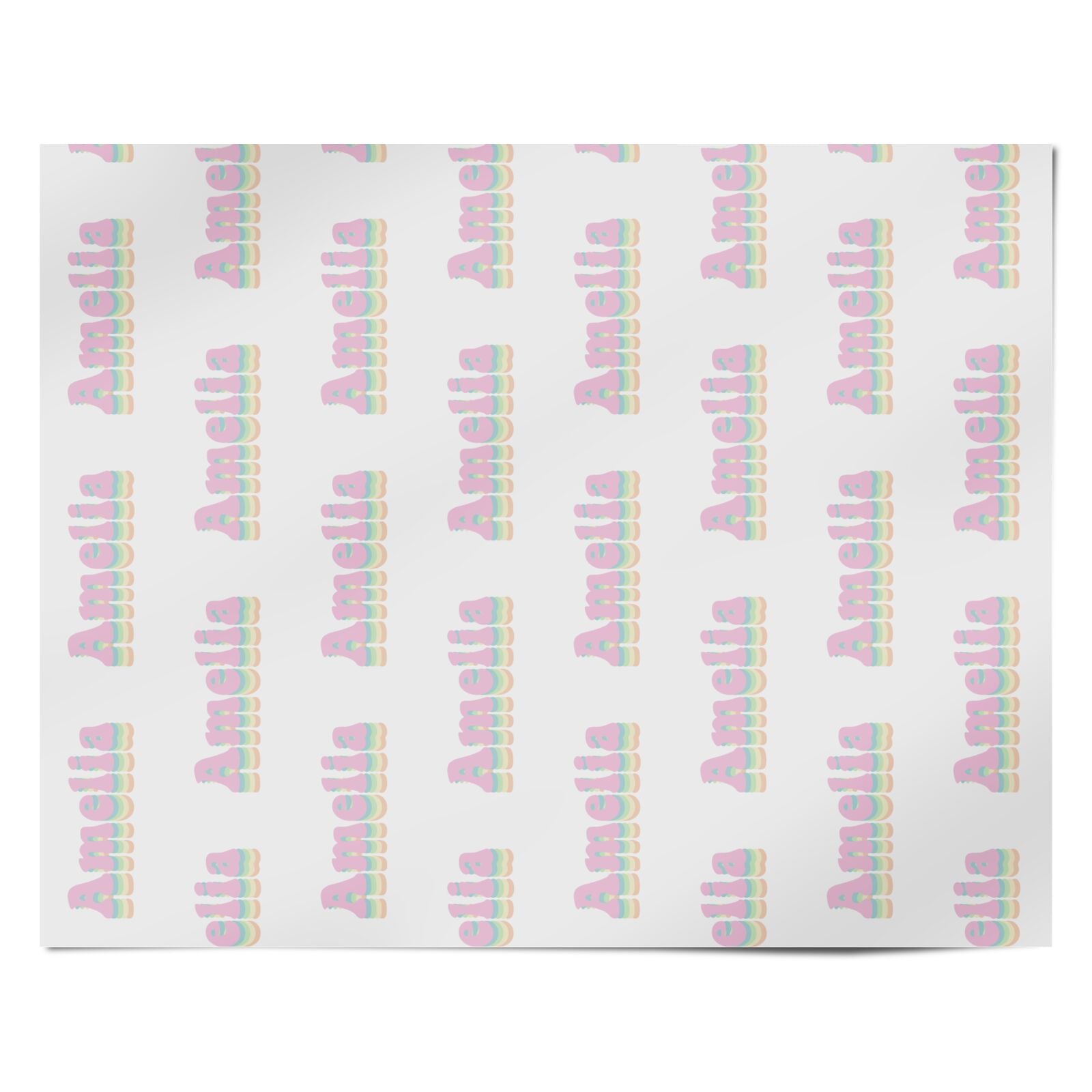 Personalised Hippy Name Personalised Wrapping Paper Alternative