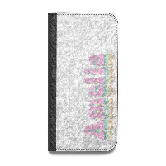 Personalised Hippy Name Vegan Leather Flip Samsung Case
