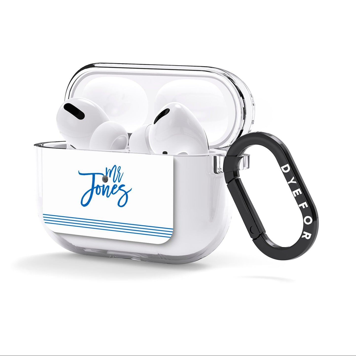 Personalised His AirPods Clear Case 3rd Gen Side Image