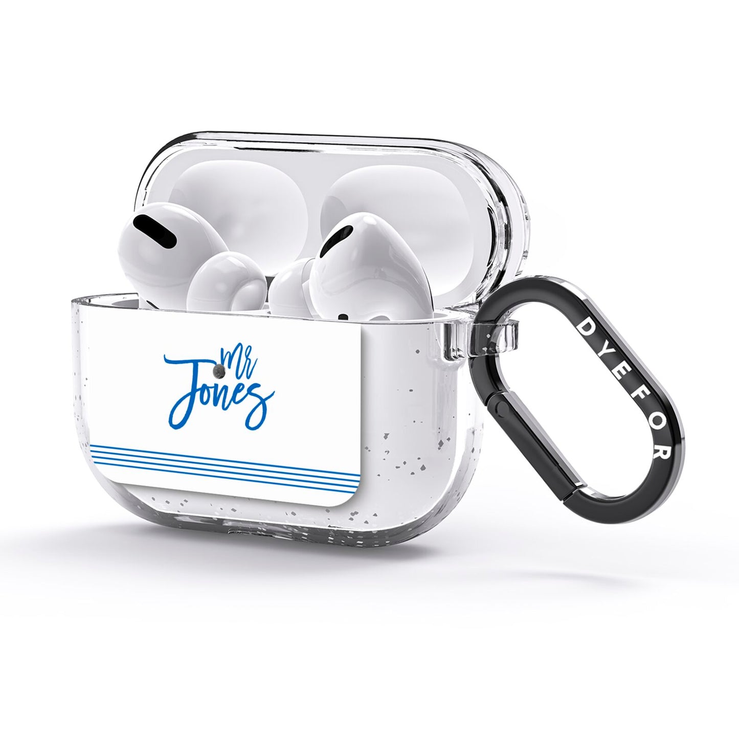 Personalised His AirPods Glitter Case 3rd Gen Side Image