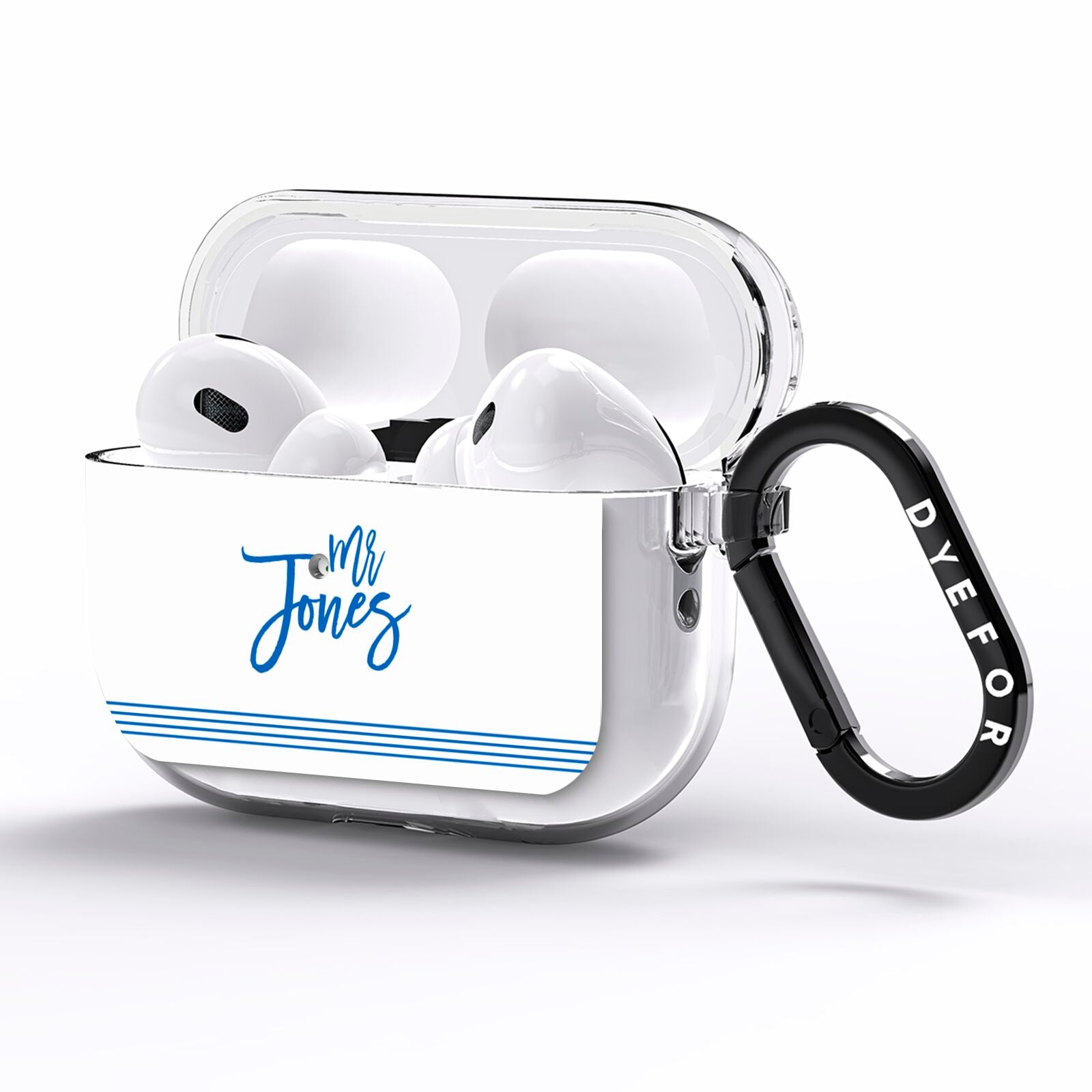 Personalised His AirPods Pro Clear Case Side Image