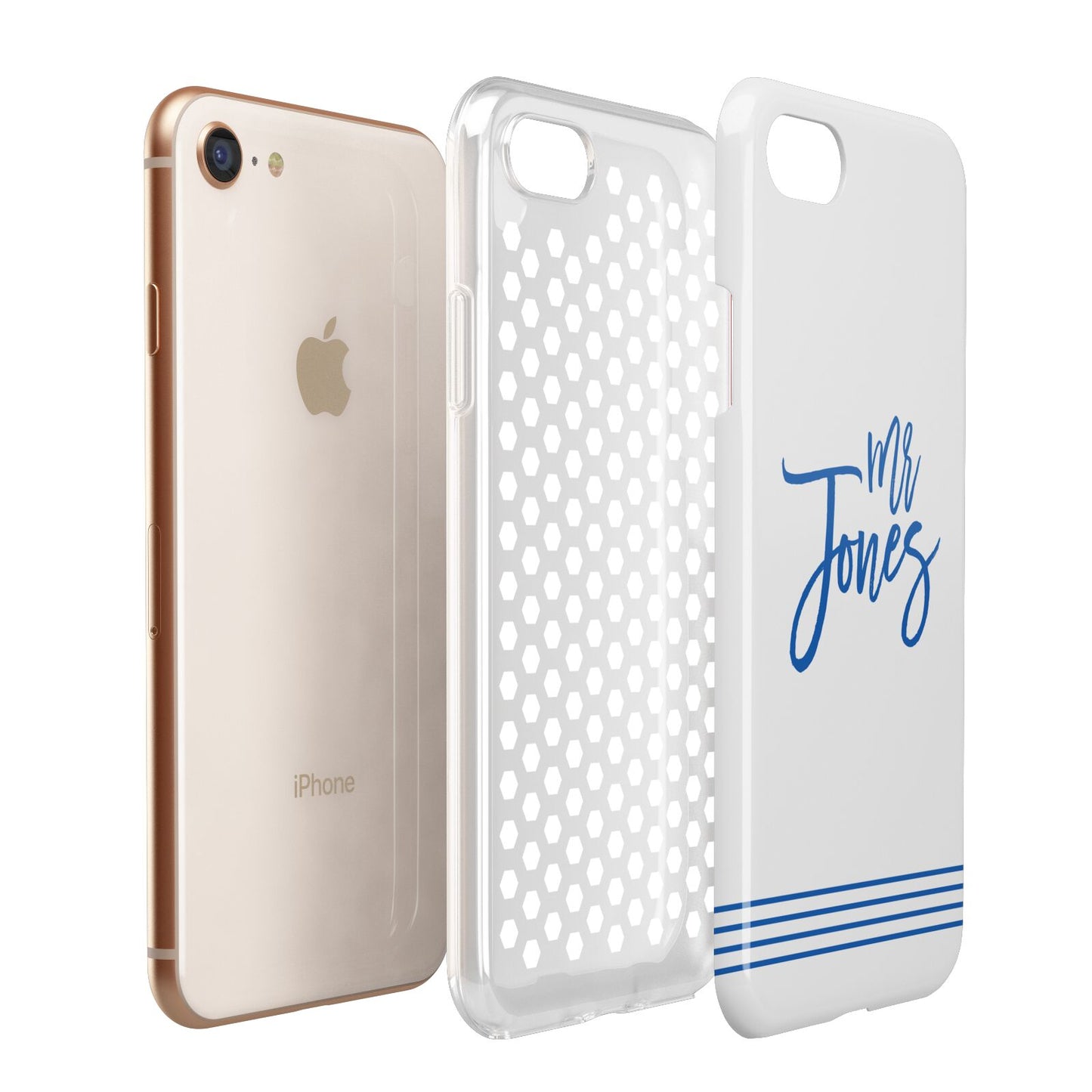 Personalised His Apple iPhone 7 8 3D Tough Case Expanded View