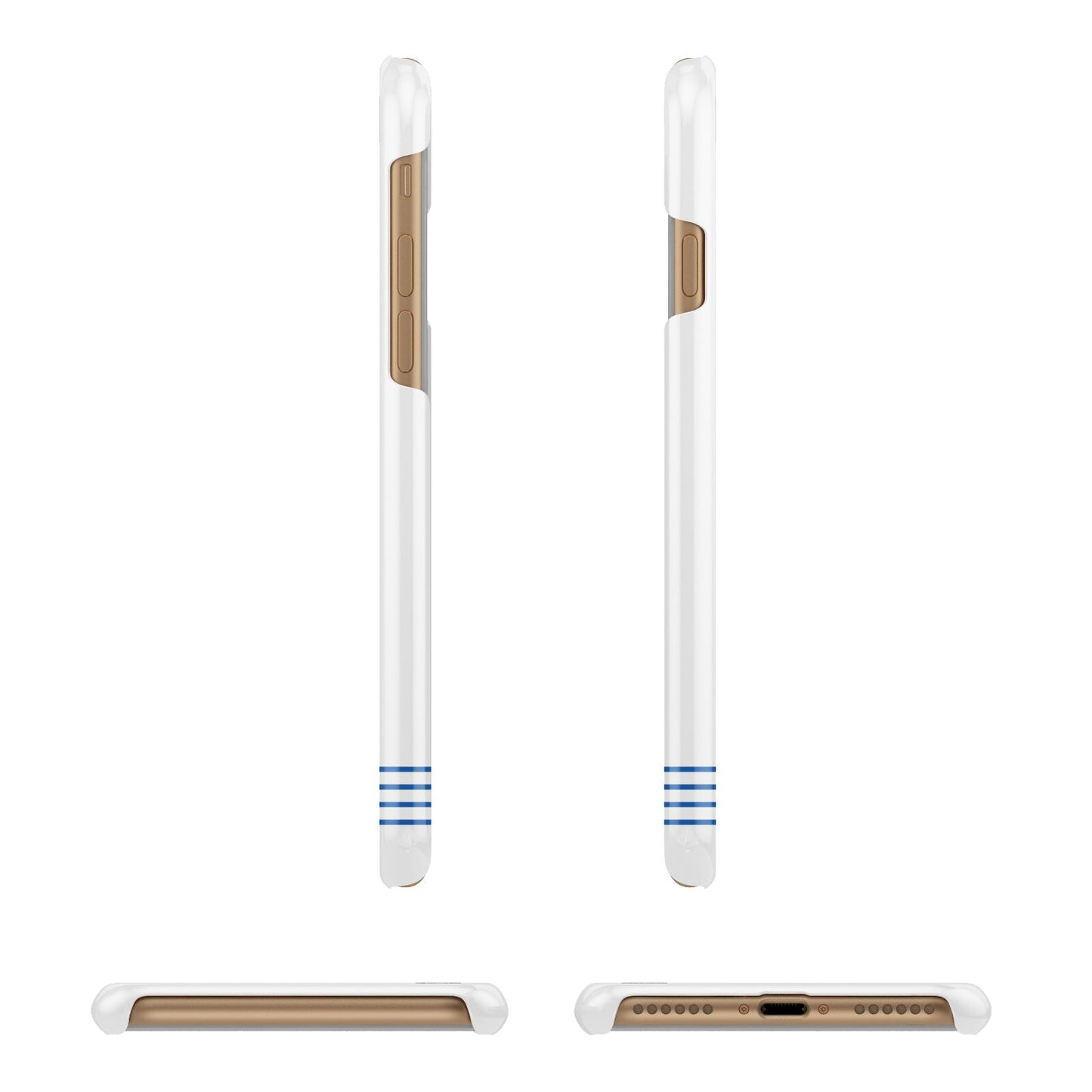 Personalised His Apple iPhone 7 8 3D Wrap Snap Case Angled Images