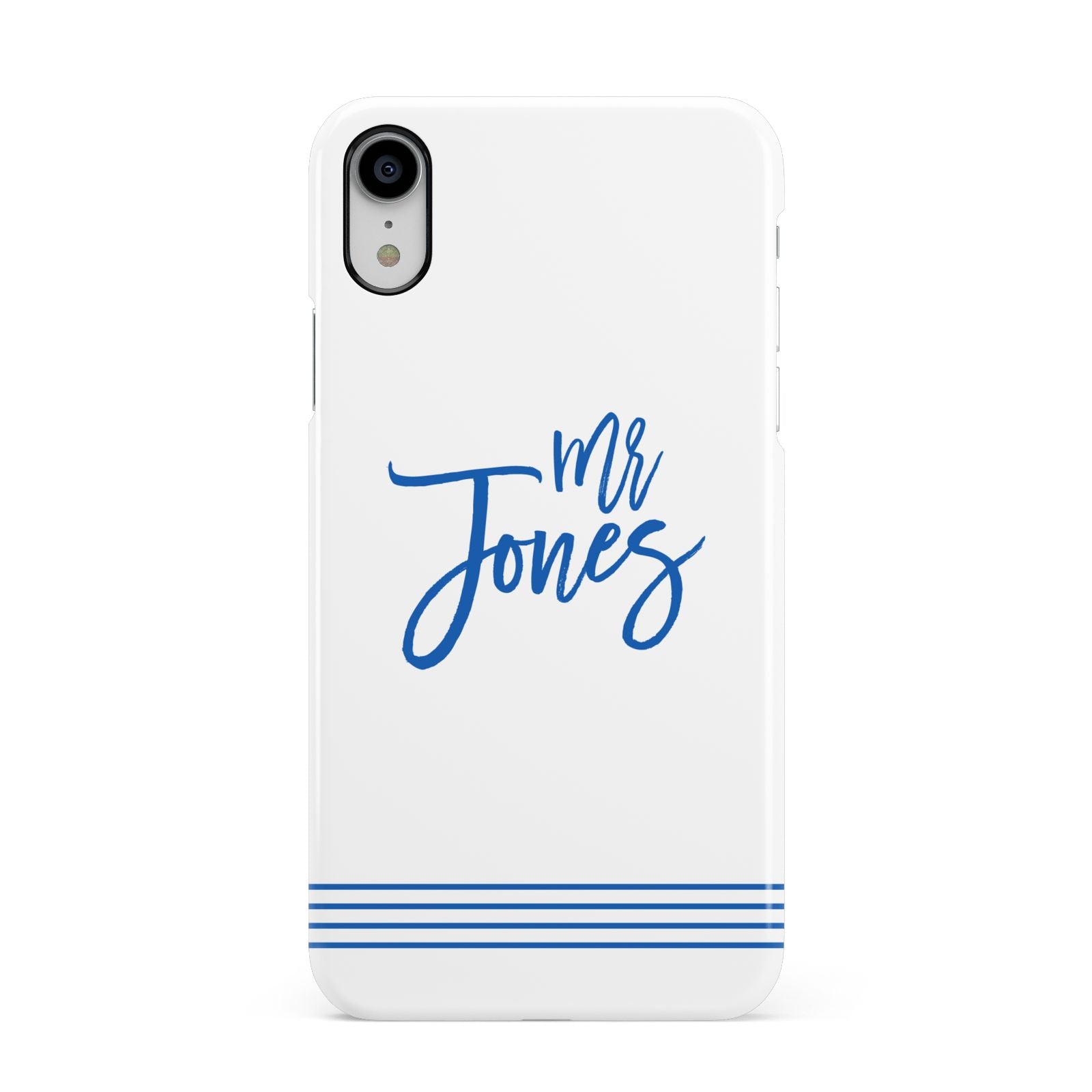 Personalised His Apple iPhone XR White 3D Snap Case