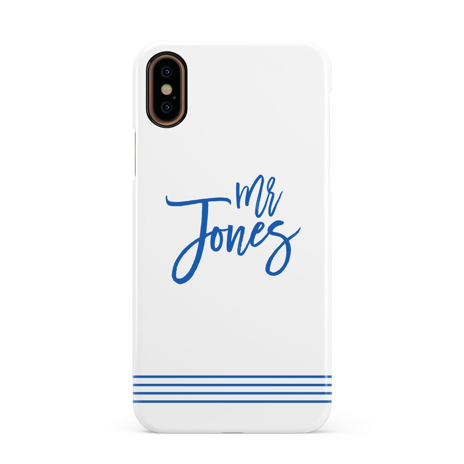 Personalised His Apple iPhone XS 3D Snap Case