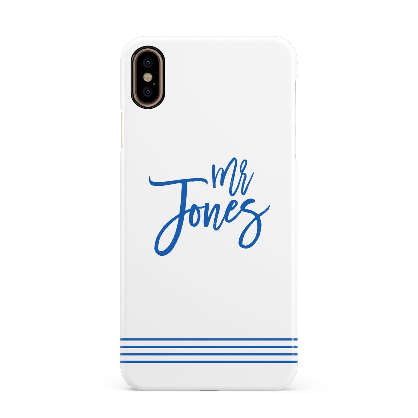 Personalised His Apple iPhone Xs Max 3D Snap Case