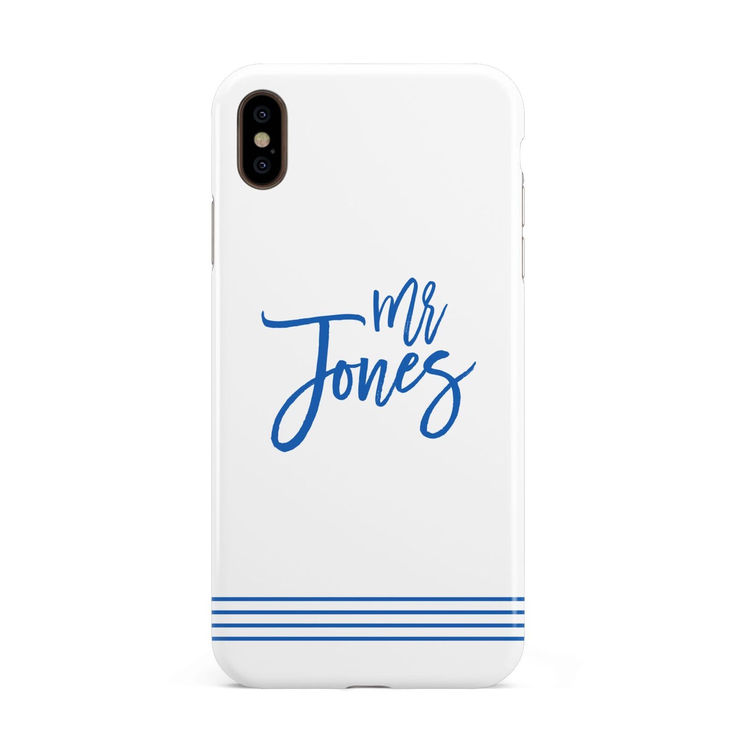 Personalised His Apple iPhone Xs Max 3D Tough Case