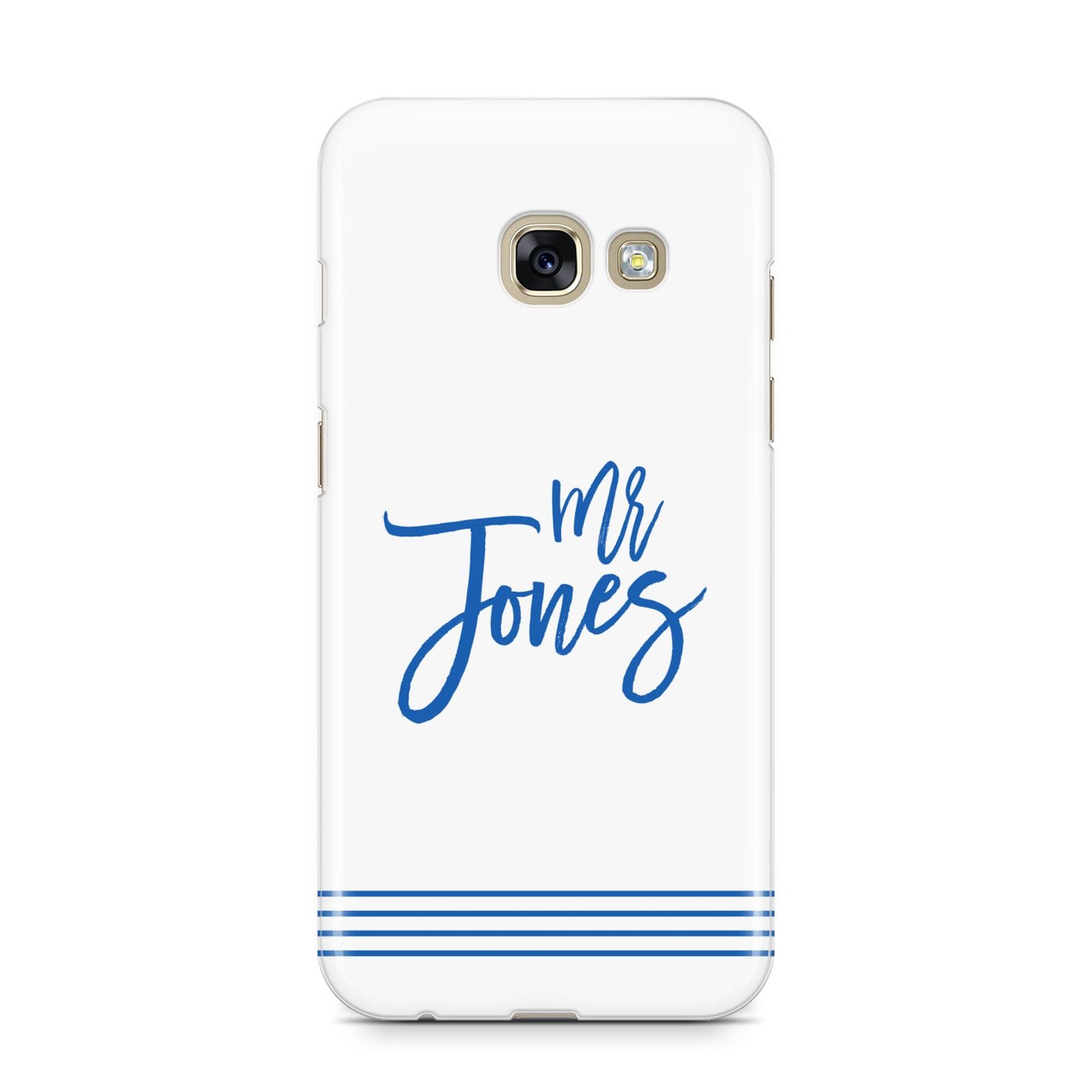 Personalised His Samsung Galaxy A3 2017 Case on gold phone