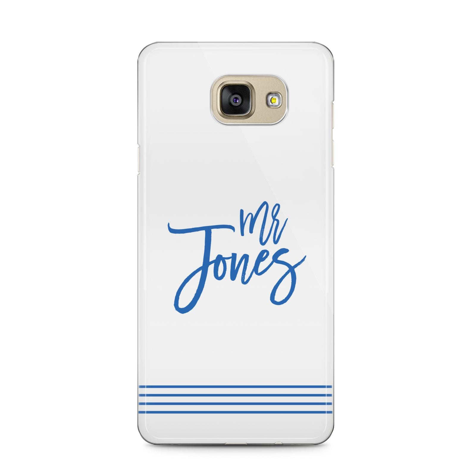 Personalised His Samsung Galaxy A5 2016 Case on gold phone